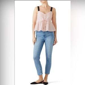 GUC Sabina Musayev- Pink Stripe Jess Top. Size M